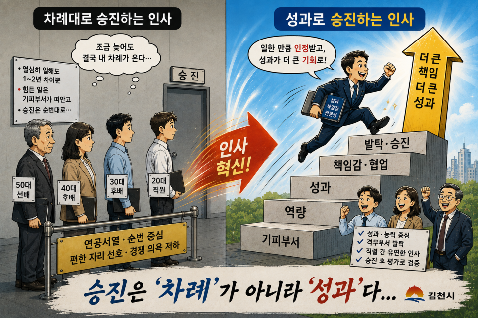 승진은 ‘차례’가 아니라 ‘성과’다